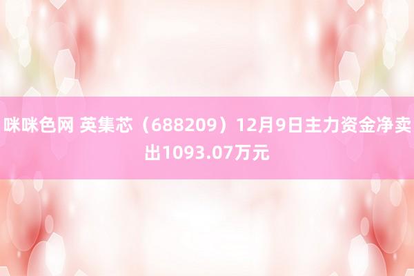 咪咪色网 英集芯（688209）12月9日主力资金净卖出1093.07万元