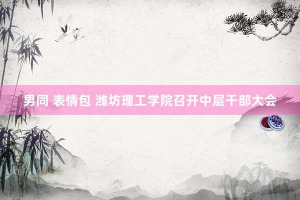 男同 表情包 潍坊理工学院召开中层干部大会