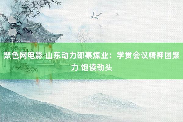 聚色网电影 山东动力邵寨煤业：学贯会议精神团聚力 饱读劲头