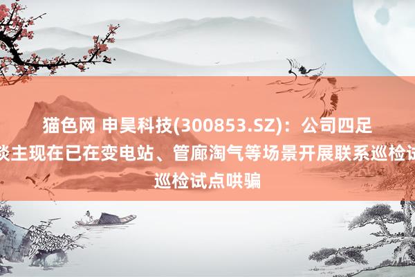 猫色网 申昊科技(300853.SZ)：公司四足机器东谈主现在已在变电站、管廊淘气等场景开展联系巡检试点哄骗