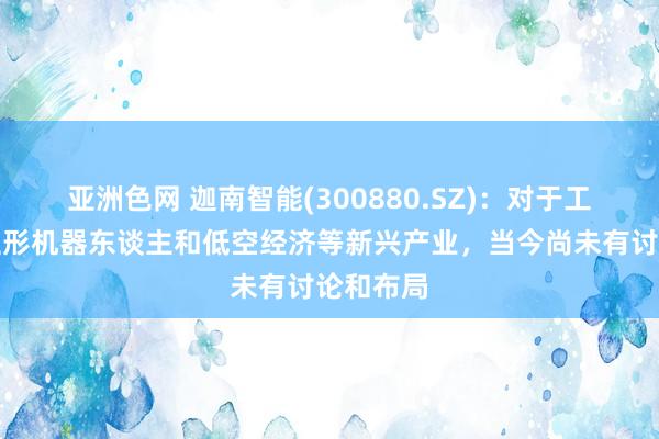 亚洲色网 迦南智能(300880.SZ)：对于工业东谈主形机器东谈主和低空经济等新兴产业，当今尚未有讨论和布局