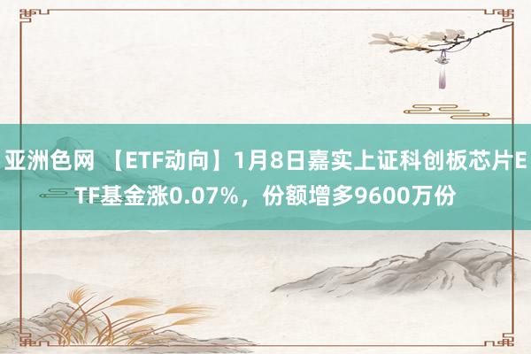 亚洲色网 【ETF动向】1月8日嘉实上证科创板芯片ETF基金涨0.07%，份额增多9600万份