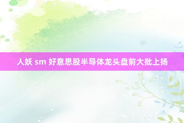 人妖 sm 好意思股半导体龙头盘前大批上扬
